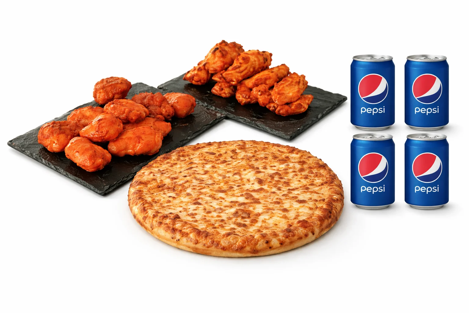 All in One Deal - 20 Wings, 1 Large Specialty Pizza & 4 Cans of Pop